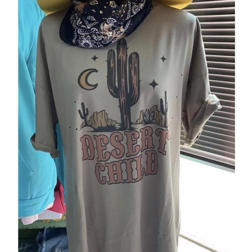 NWT Distressed tshirt dress army green/olive